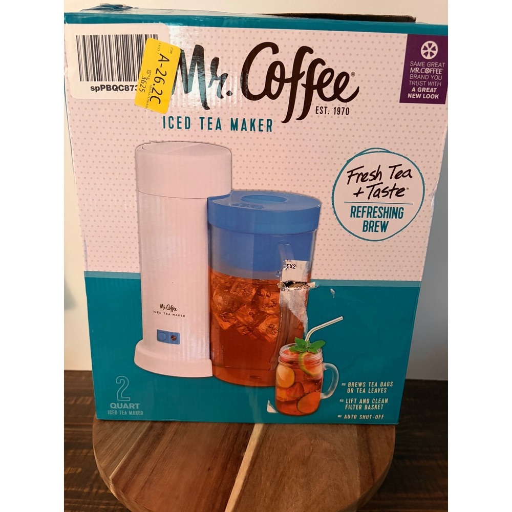 Mr. Coffee Iced Tea Maker 2 Quart Blue New WITHOUT Pitcher